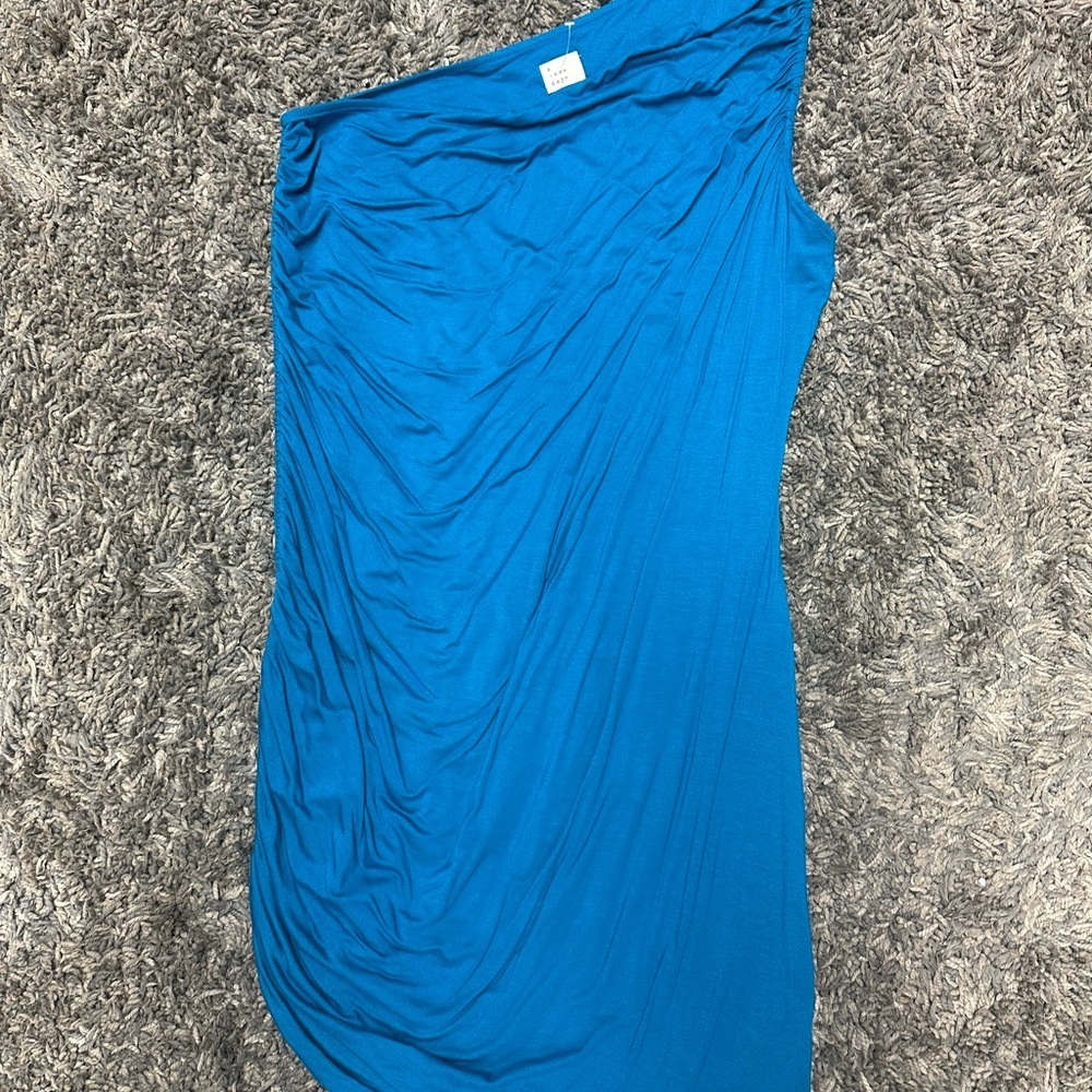 A new day Teal One-Shoulder Draped Dress size XXL. <<64>> - Picture 3 of 5